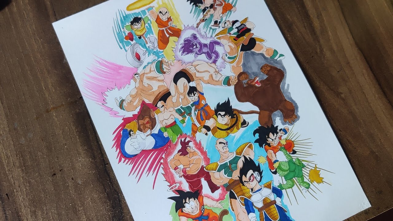 Drawing The Whole Saiyan Saga | Dragon Ball Z