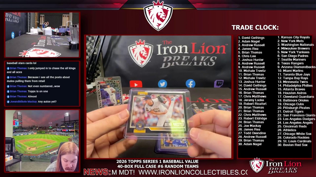 2026 Topps Series 1 Baseball Value 40-Box Full Case #6 Random Teams