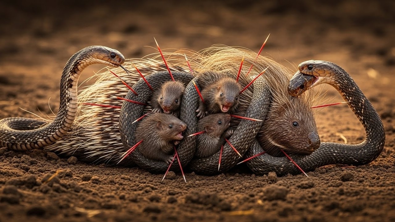Мать-дикобраз использовала рой диких животных в джунглях как оружие против хищников!