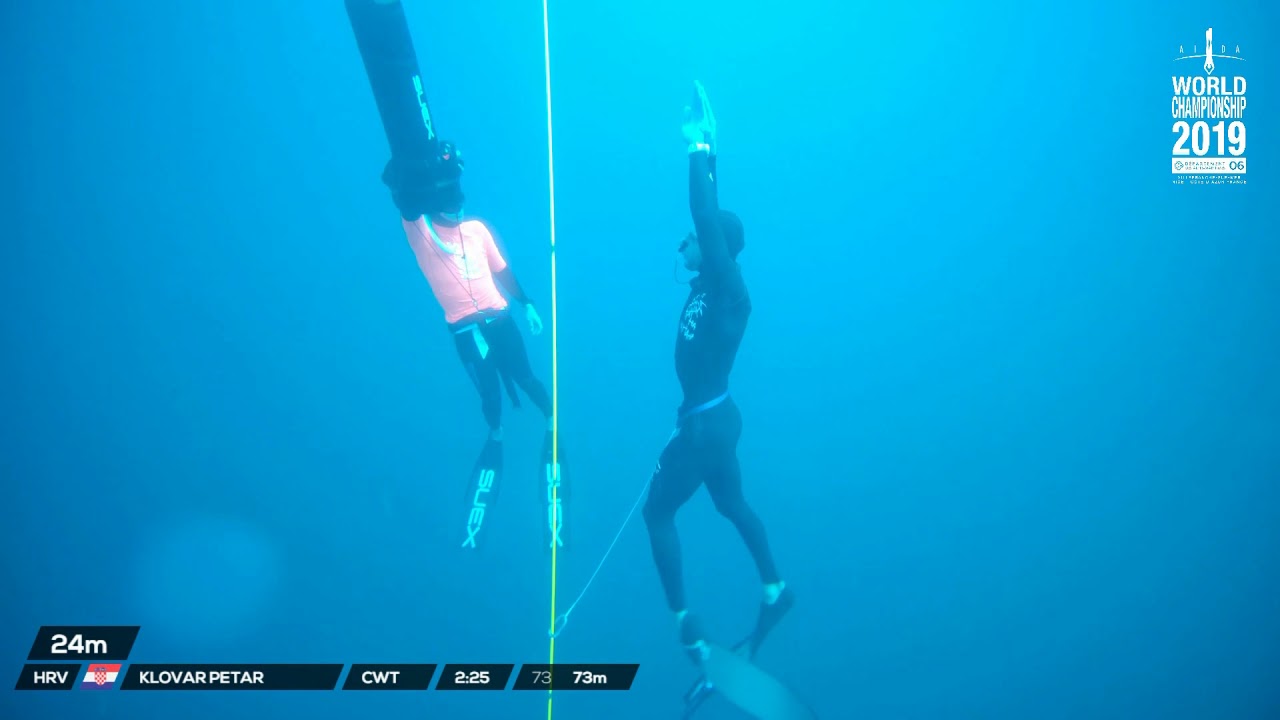 AIDA Depth World Championship Villefranche-Sur-Mer 2019 - Petar Klovar -  CWT 73m