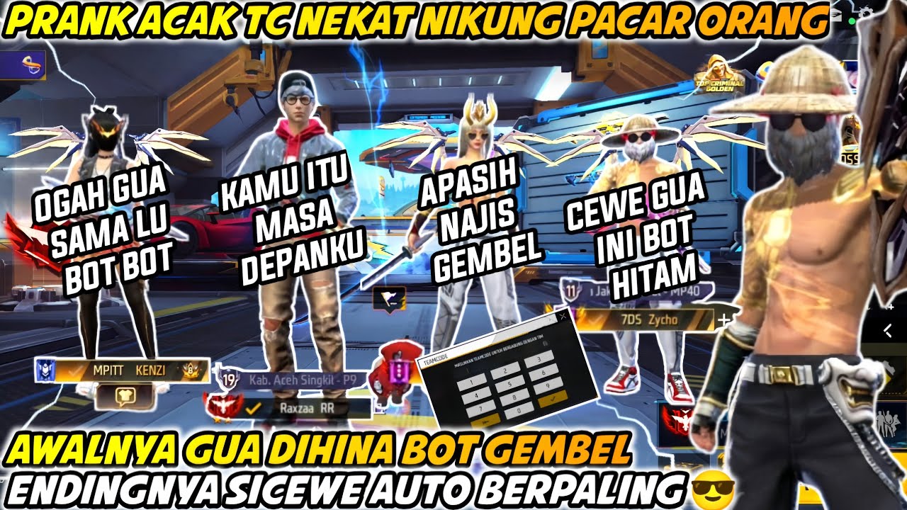 PRANK ACAK TC NEKAT NIKUNG PACAR GLOBAL AWALNYA GUA DIHINA GEMBEL ENDINGNYA SICEWE AUTO BERPALING