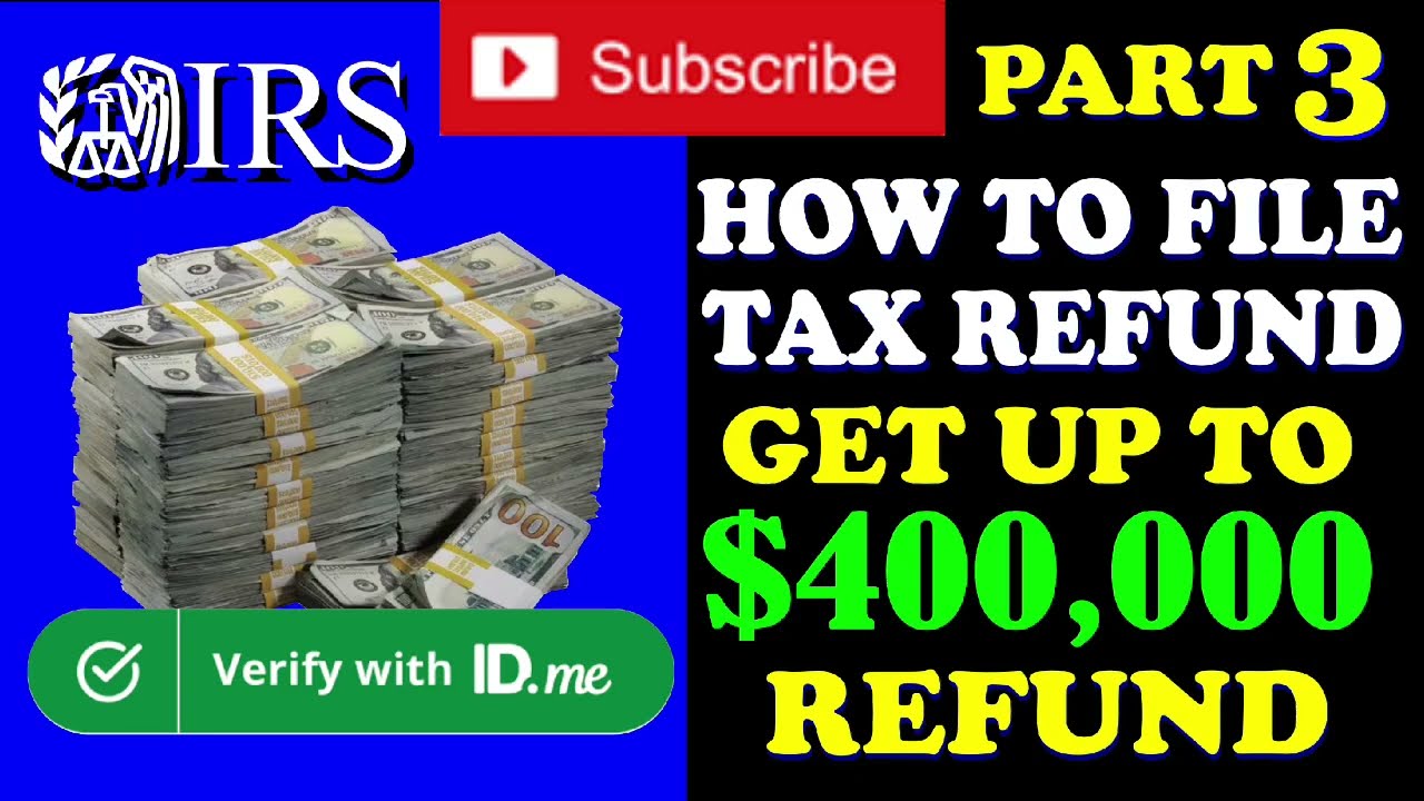 How to file a tax refund with id.me  - $400,000 cashout #id.me #tax #tutorial 