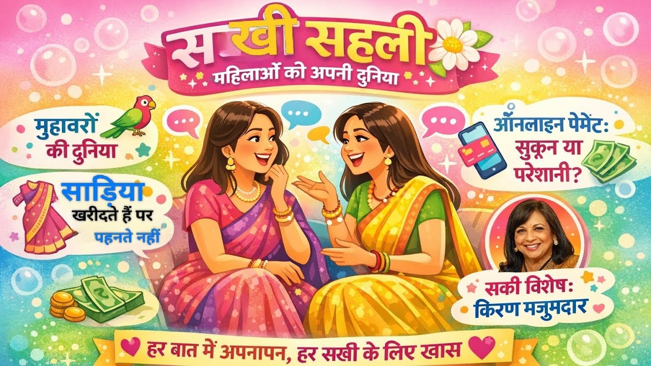 सखी सहेली | 03 फरवरी 2026 | मुहावरों की दुनिया, साड़ियाँ और ऑनलाइन पेमेंट | सखी विशेष
