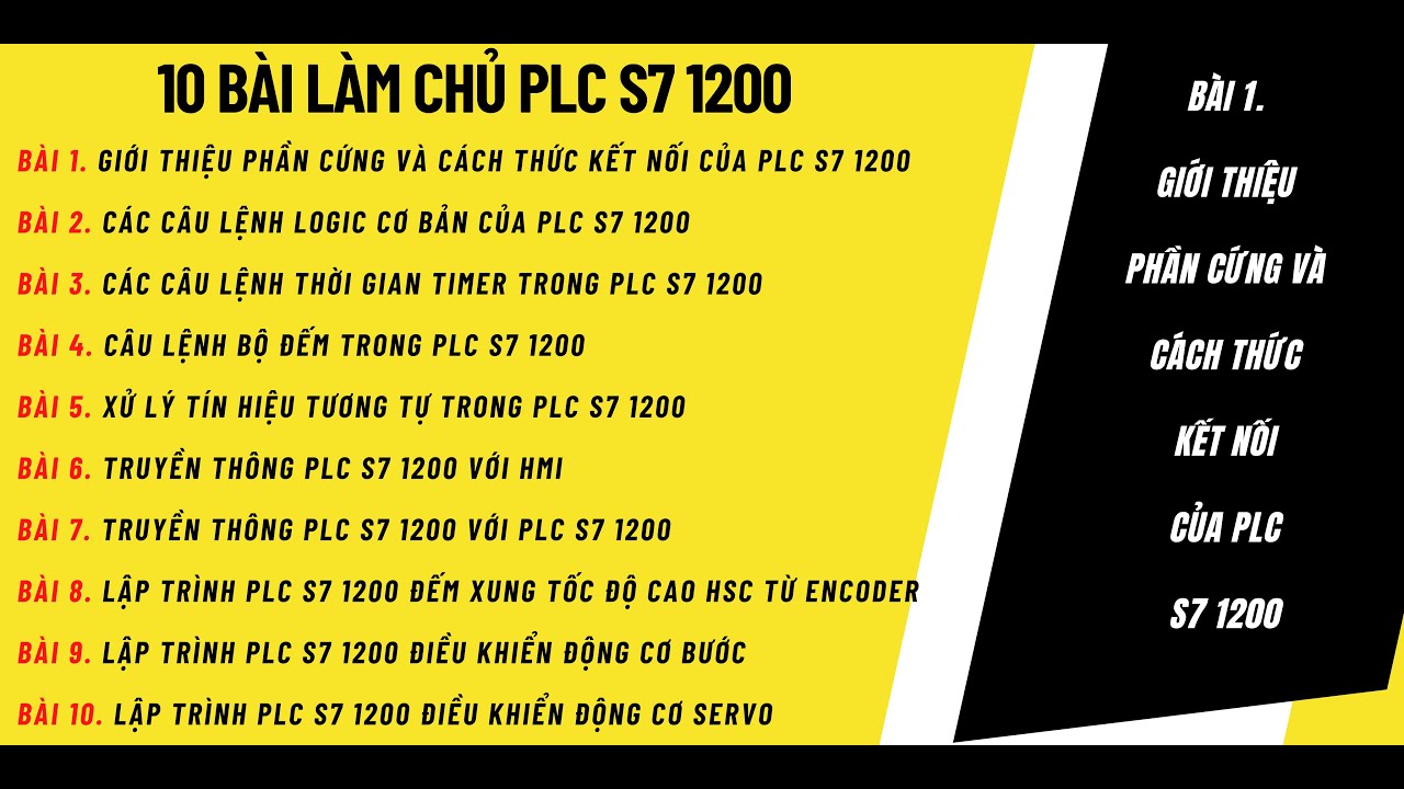 [S7 1200] Bài 1: Phần cứng và kết nối PLC S7 1200 với PC