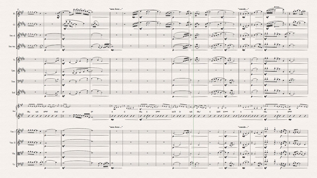 Aclame ao Senhor [Partitura p/ Voz e ORQUESTRA | Naipe de METAIS | CORDAS ] 👇PARTITURA PDF👇