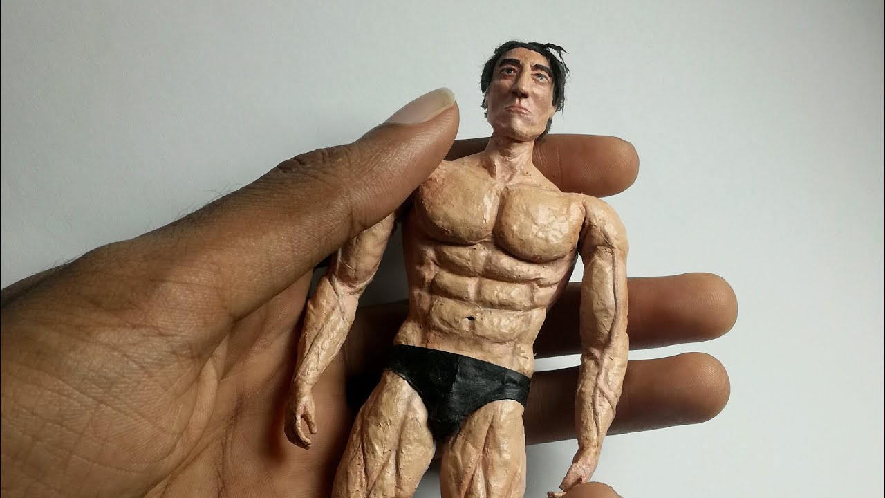 Paper Sculpting _ Making Arnold Schwarzenegger Figure From Paper.