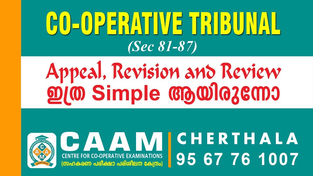 CO- OPERATIVE LAW - JCI/ KERAFED/CSEB/APEX SOCIETIES SPECIAL