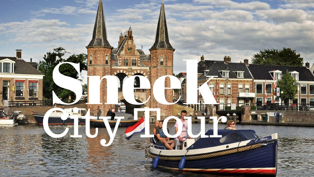 Sneek, Friesland, The Netherlands (city center on a misty day) walking and cycling GoPro