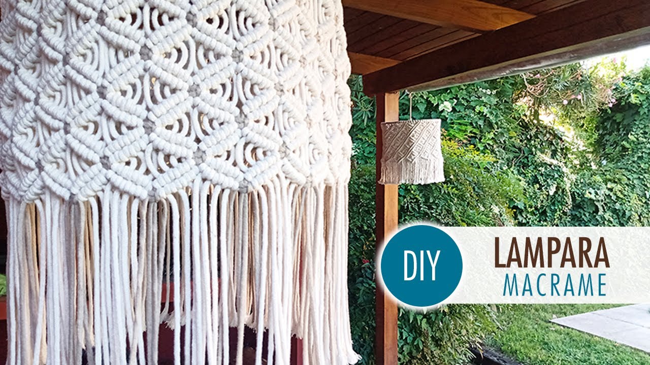 Lámpara en dos colores - Macramé - Paso a paso
