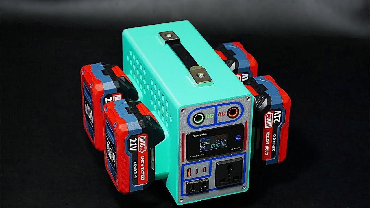 V5 - DIY Поверстанция 4×Makita 21V | 500W Чистый Синус | 3D-печатный корпус