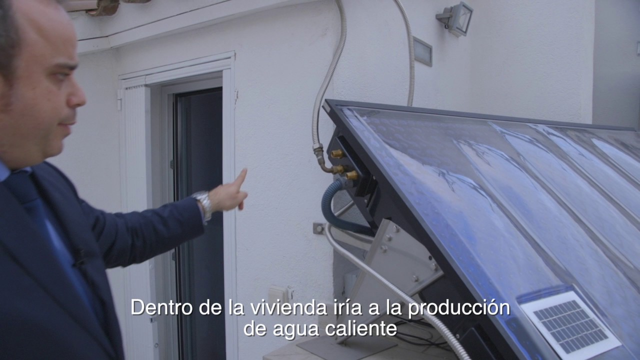 Captador solar integrado