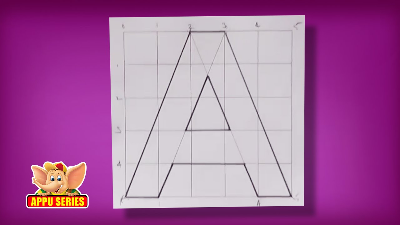 Write Block Style Alphabet 'A'  - Arts & Crafts