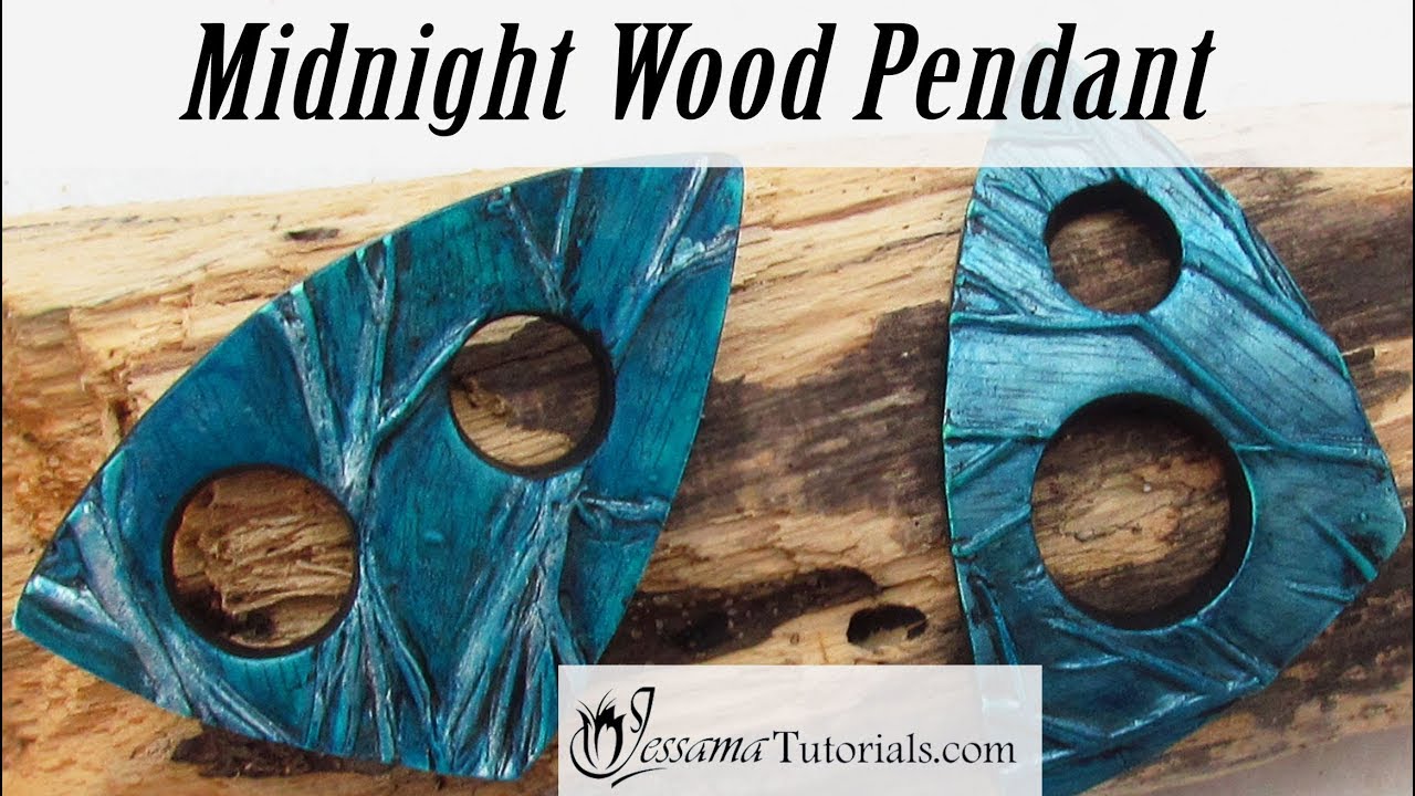 Polymer Clay Project: Midnight Wood Pendant Tutorial