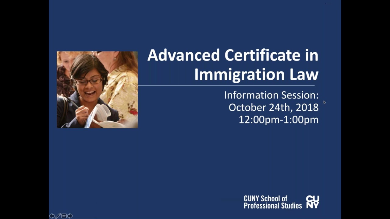 Advanced Certificate in Immigration Law