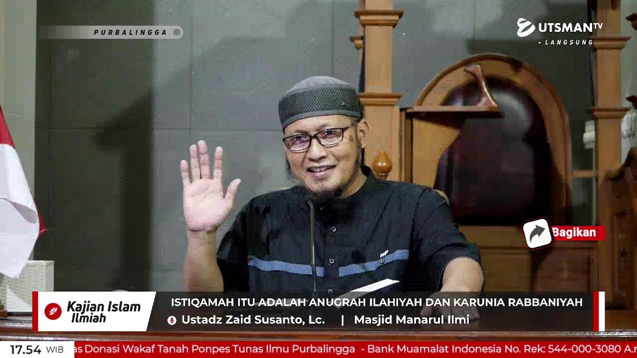 LIVE  Istiqamah Itu Adalah Anugrah Ilahiyah Dan Karunia Rabbaniyah - Ustadz Zaid Susanto, Lc.