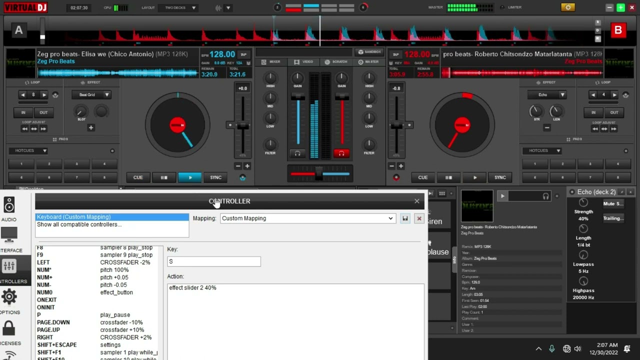Como Mapear ECHO🍉 para tocar com teclado do computador(PC)🇧🇷🇲🇿🍉no virtual dj 8(Atualizado)2023