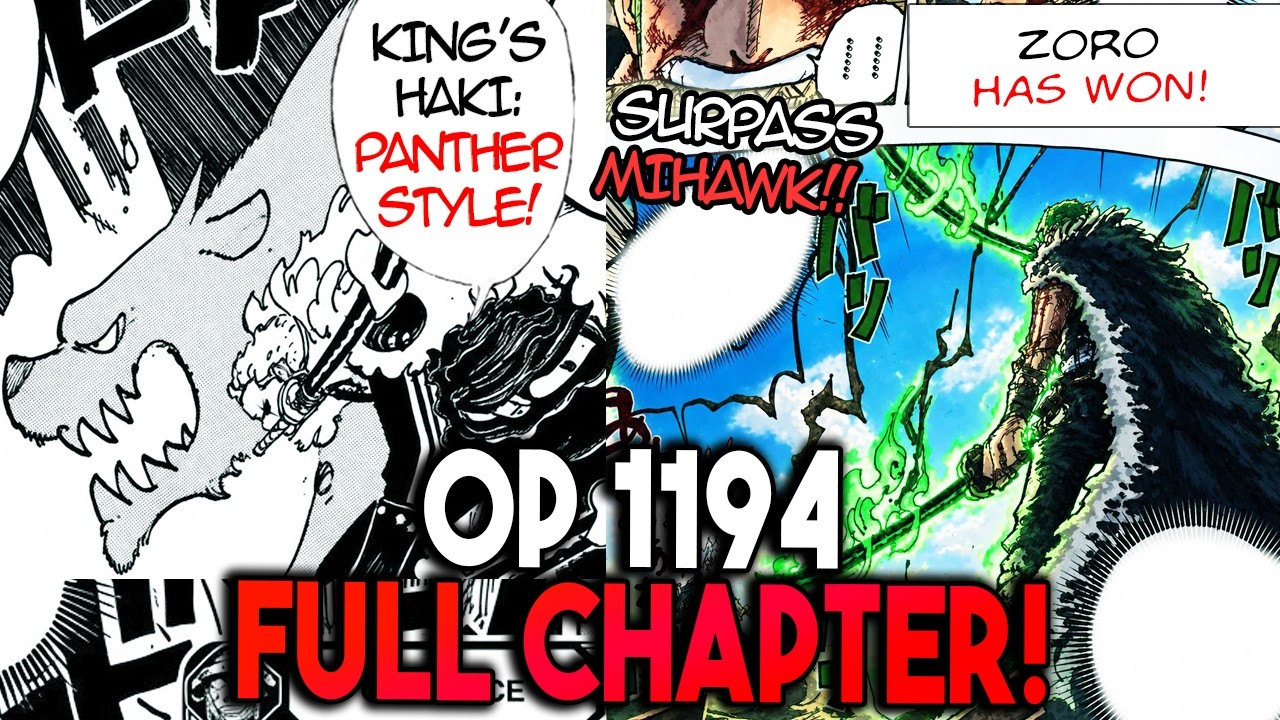 ZORO AWAKENS!!! MIHAWK'S KING'S HAKI!! | ONE PIECE CHAPTER 1194 SPOILERS (OP 1194)