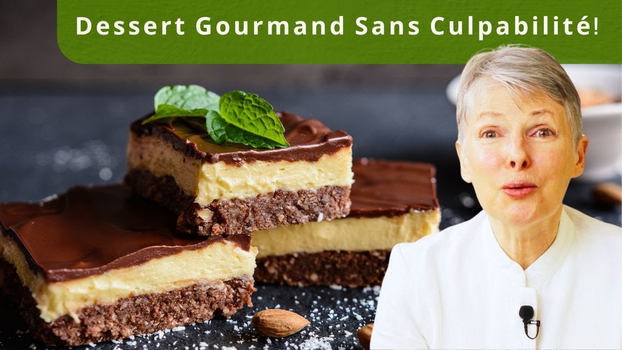 Nanaïmo Vegan Facile à Faire | Sans Sucre, Sans Gluten, Sans Cuisson!
