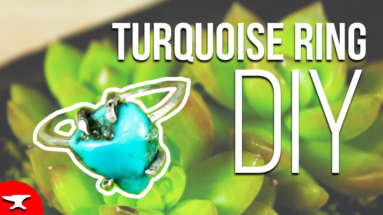 How to silversmith basics - (DIY) TURQUOISE and SILVER RING