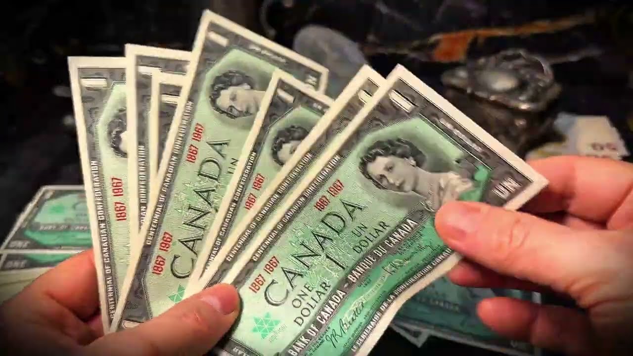 Canada Banknotes ASMR | Original 1967 Series Collection | Silent Paper Sounds