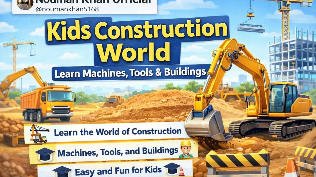 Kids construction world Kids Construction World | Learn Machines, Tools & BuildingsD