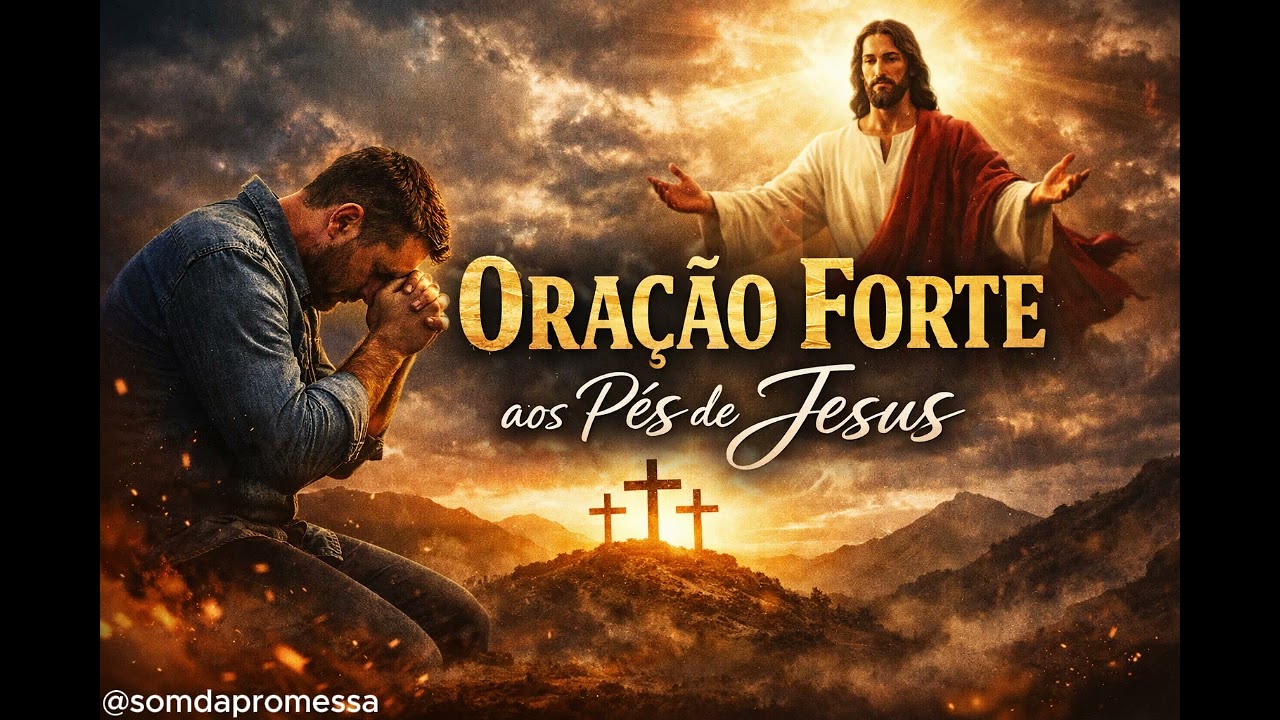 “Oração Forte aos Pés de Jesus” /Eu fecho os olhos pra Te encontrar E começo em fé a Te sentir
