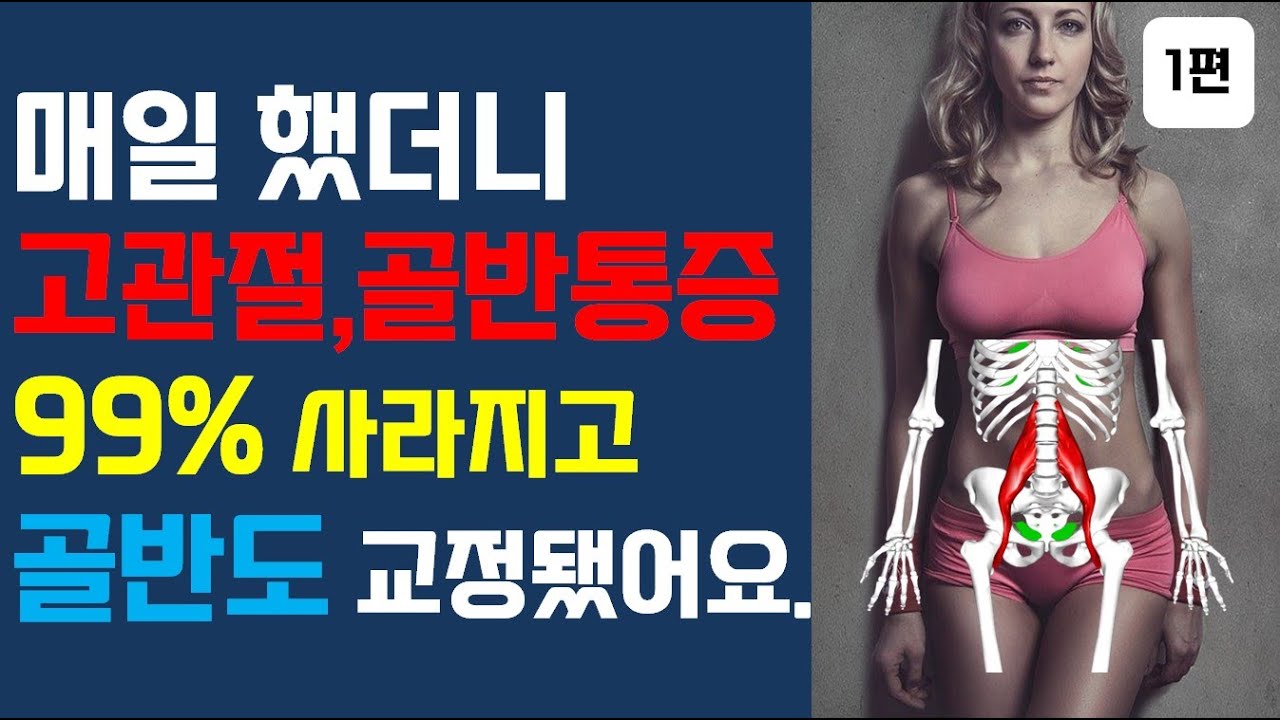 딱 10분만에 고관절통증과 골반통증 99% 사라지는 마법같은 운동 1탄 |허리와 무릎통증까지 해결되는 운동 | 골반교정운동