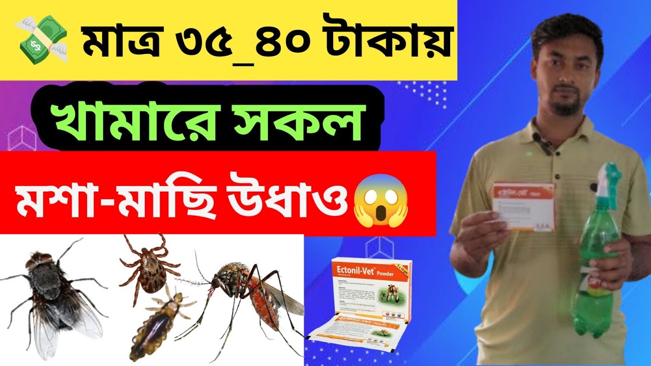 🐄 মাত্র ৩৫-৪০ টাকায় খামার থাকবে মশা-মাছি মুক্ত — ১০০% কার্যকর উপায়!😱😱 Agro 001 #youtube #agro001