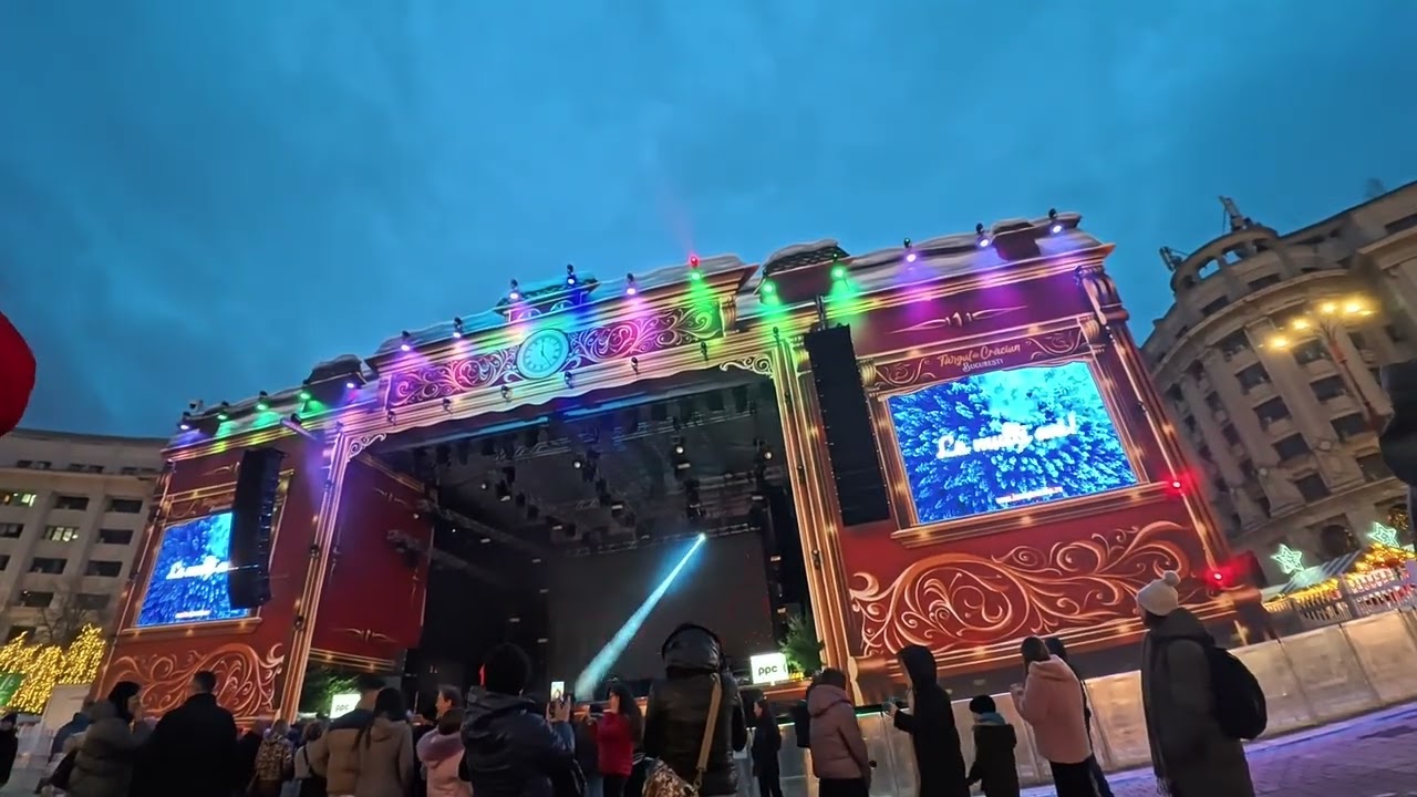 The biggest Romanian Christmas market in Bucharest at Constitution Square (Piata Constitutiei) 