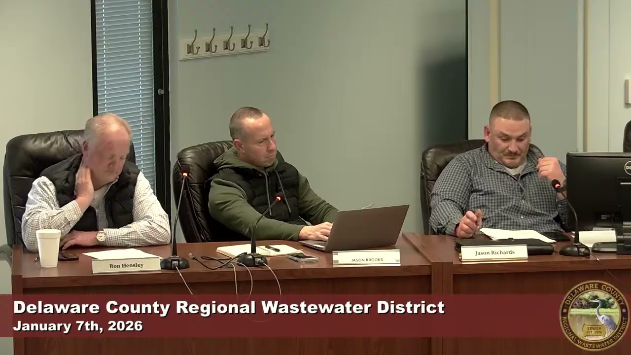 Delaware County Regional Wastewater Meeting January 7th, 2026