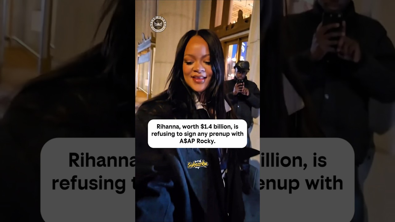 BREAKING NEWS! Rihanna, worth $1.4 billion, is refusing to sign any prenup with A$AP Rocky. #shorts