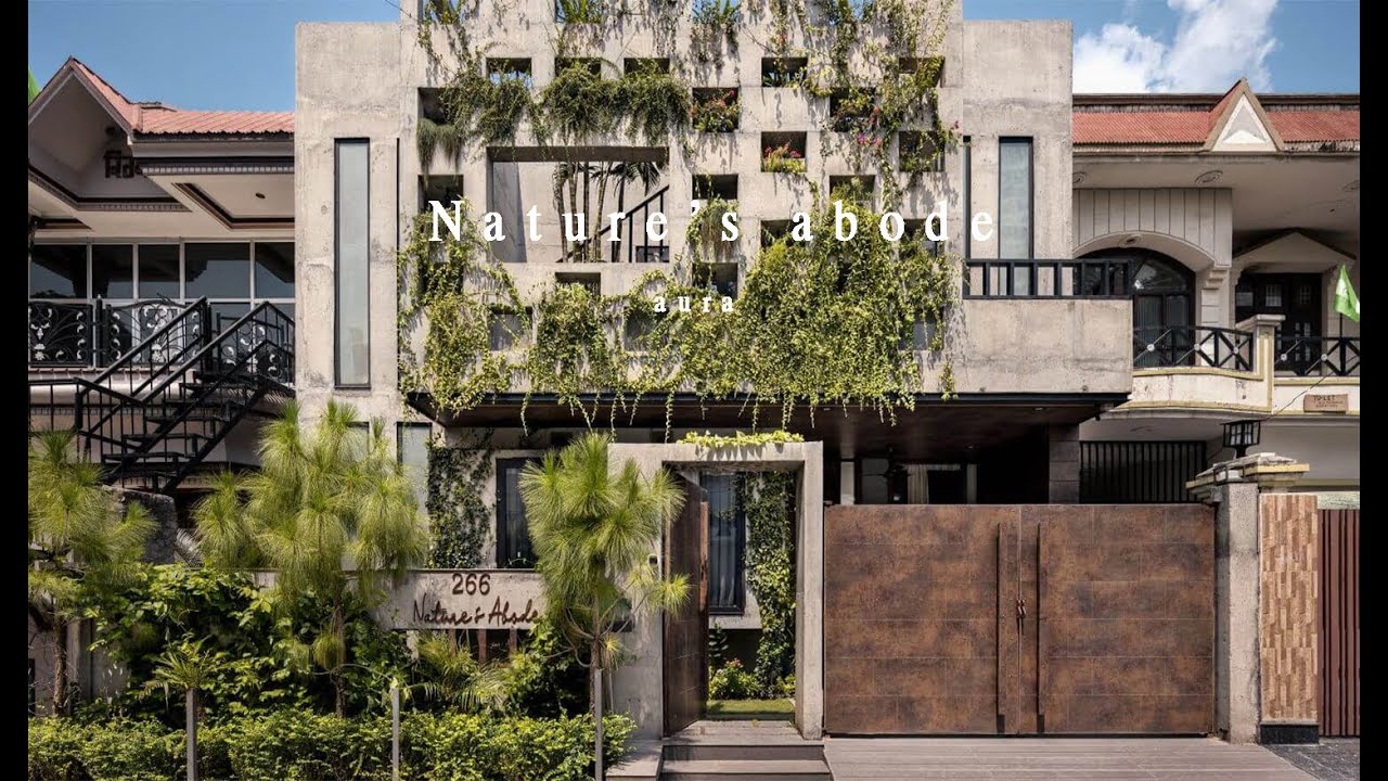 The house is built with plant pots