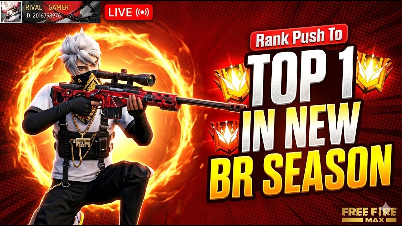 🔴 Non-Stop Grandmaster Grind! 24 Hours Rank Push Live 💎 #fflive #shortfeed #rivalgamer