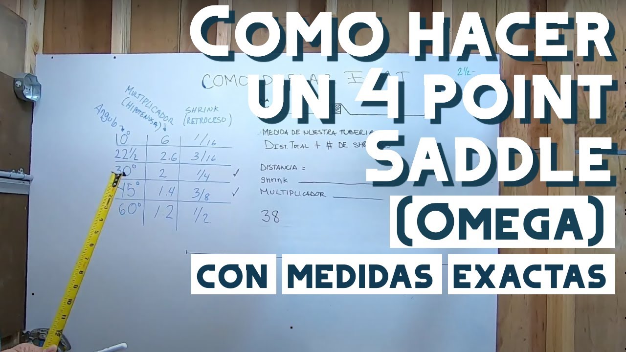 Como hacer un 4 point Saddle (Omega) con medidas exactas - nivel avanzado - Video #46