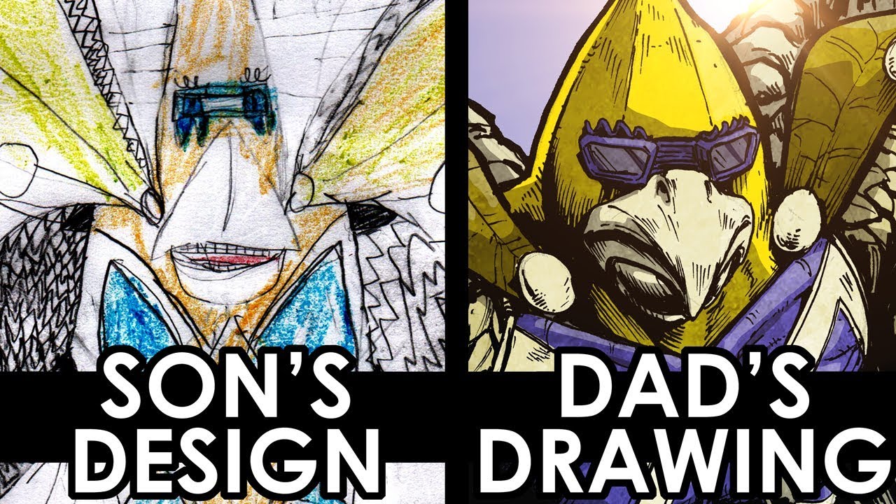 KID'S DESIGN Redrawn by their DAD - A PROFESSIONAL MARVEL ARTIST! PART 10!