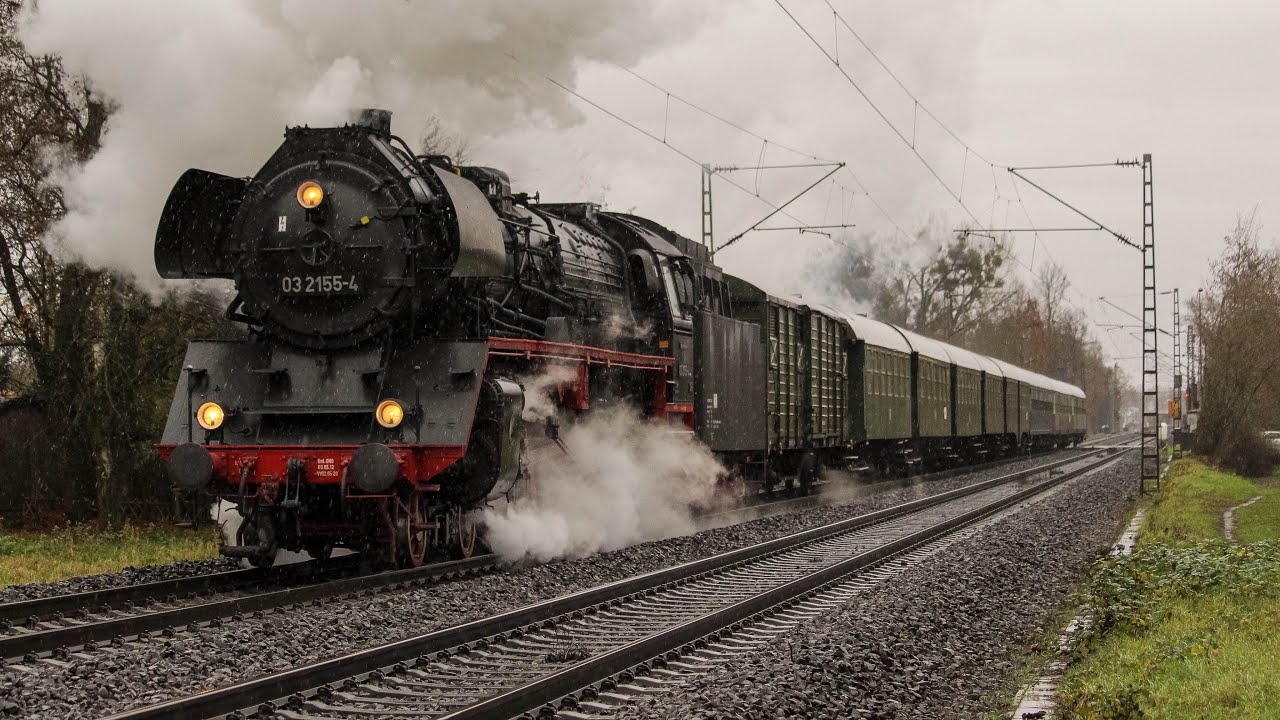 Wedler Franz Logistik Schnellzugdampflok 03 2155-4 bei Hanau West (Bahnstrecke Frankfurt-Hanau)