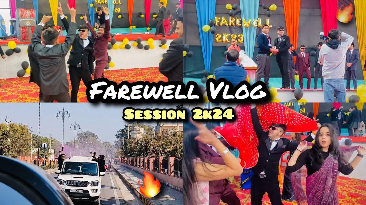 SCHOOL FAREWELL || FAREWELL VLOG 🔥|| FAREWELL PER HUYA ACCIDENT 😱|| AAYUSH KATHURIA