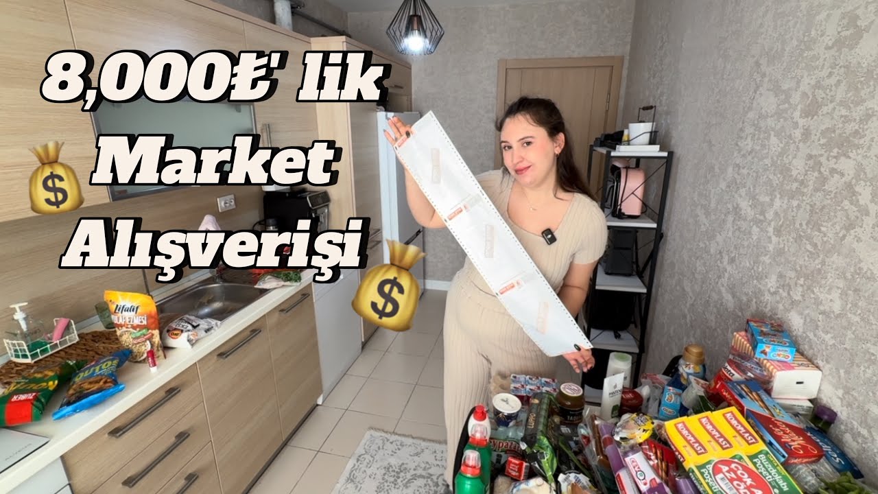 8 Bin Tl'lik Market Alışverişi Poşetlerini Açıyoruz