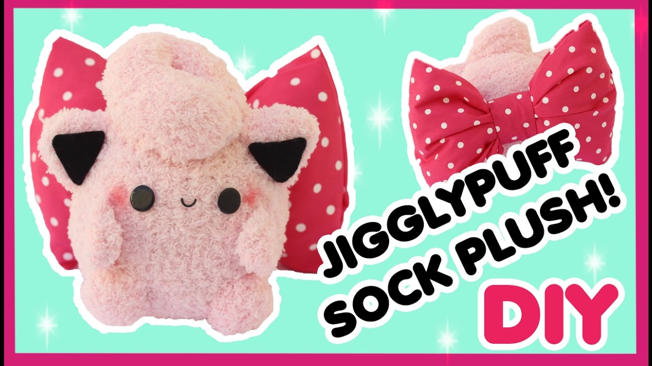 DIY JIGGLYPUFF PLUSH MADE WITH SOCKS!!