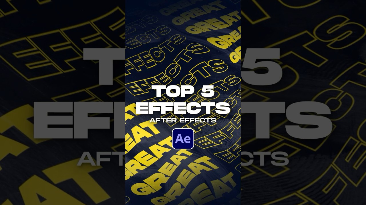 5 лучших эффектов в After Effects #урок