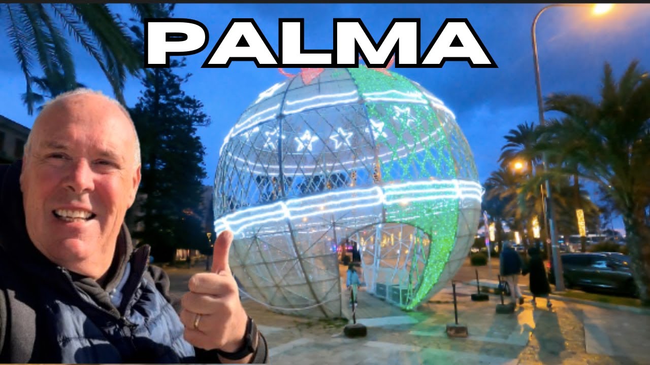 🎄 Рождественская прогулка по Пальма-де-Майорке 2025 | Праздничная ночная пешеходная экскурсия
