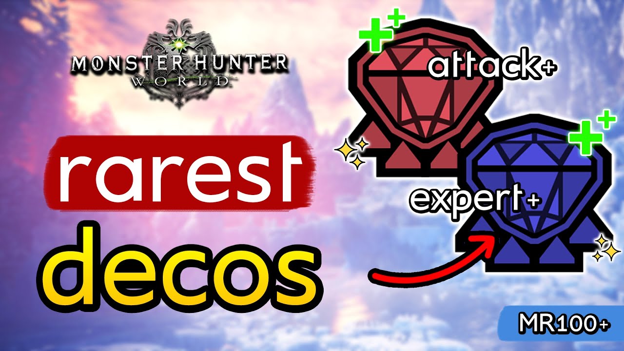 How to Get The RAREST Decorations Level 4 Attack+ Challenger+ | Monster Hunter World Guide 2024