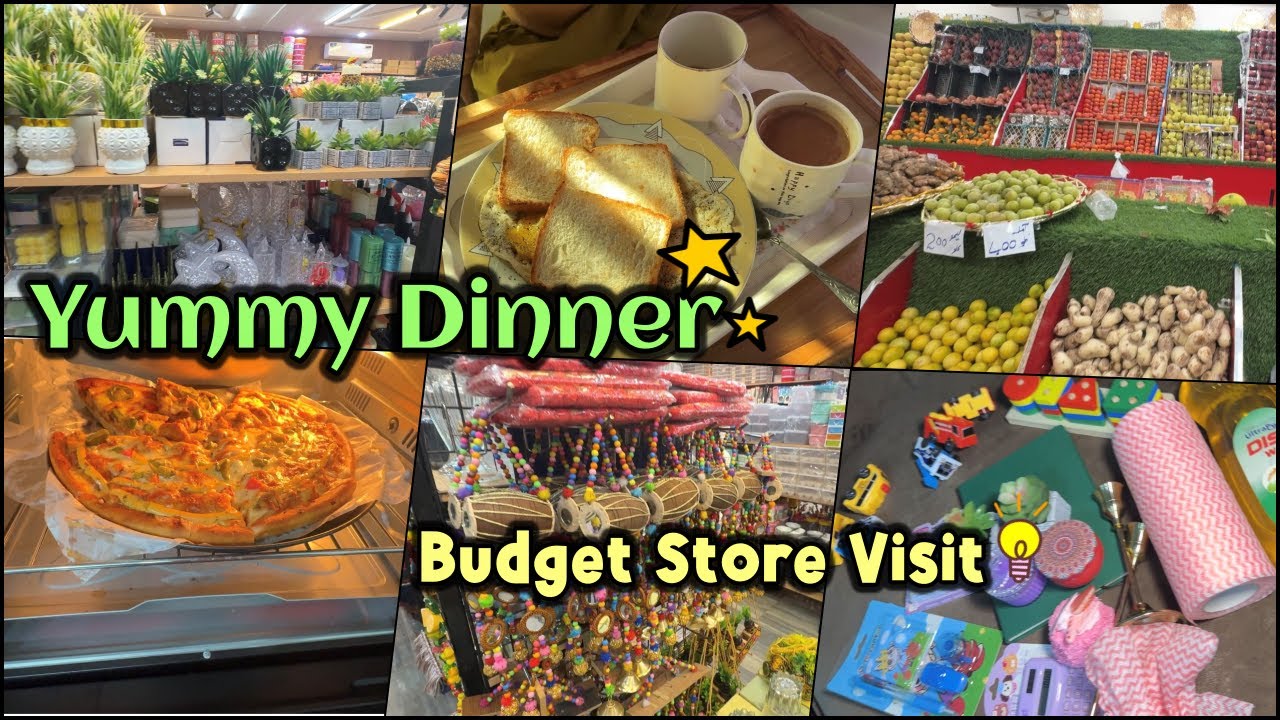 Aaj Ka Ghar Ka Routine + 1 Dpllar Store Sy  Ki Shopping & Yummy Dinner Vlog 🍕🛒