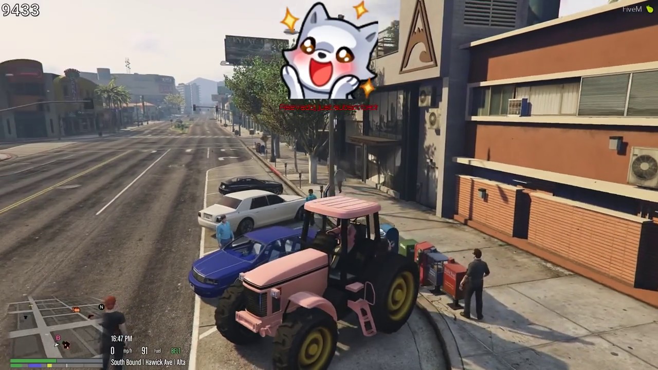 Eugene Gets Chased By Police In Tractor | Nopixel