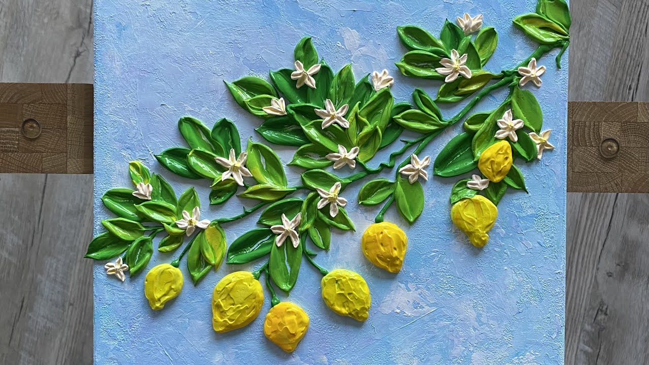 Lemon Impasto Painting