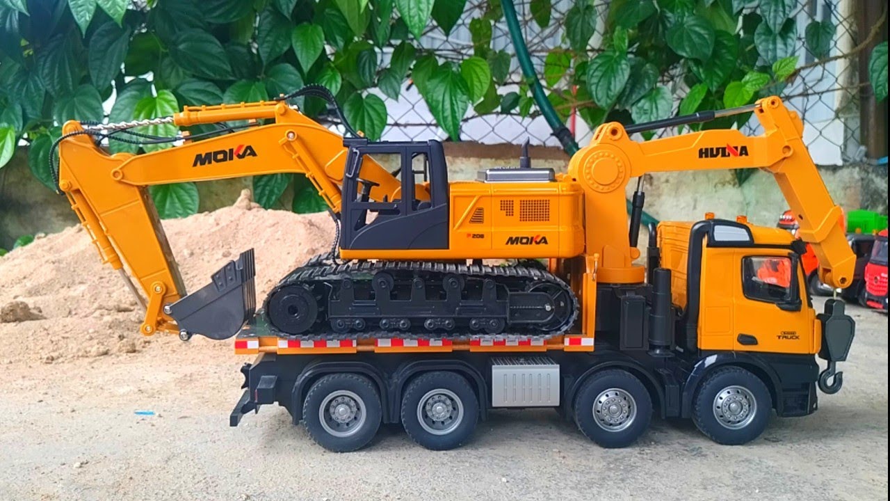 huina 1538 ,rc excavator MOKA go do construction work#rcmodel82