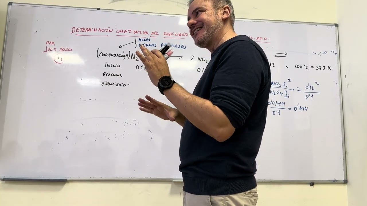 Ejercicio de determinación del equilibrio en función de Qc y cálculo de concentraciones 