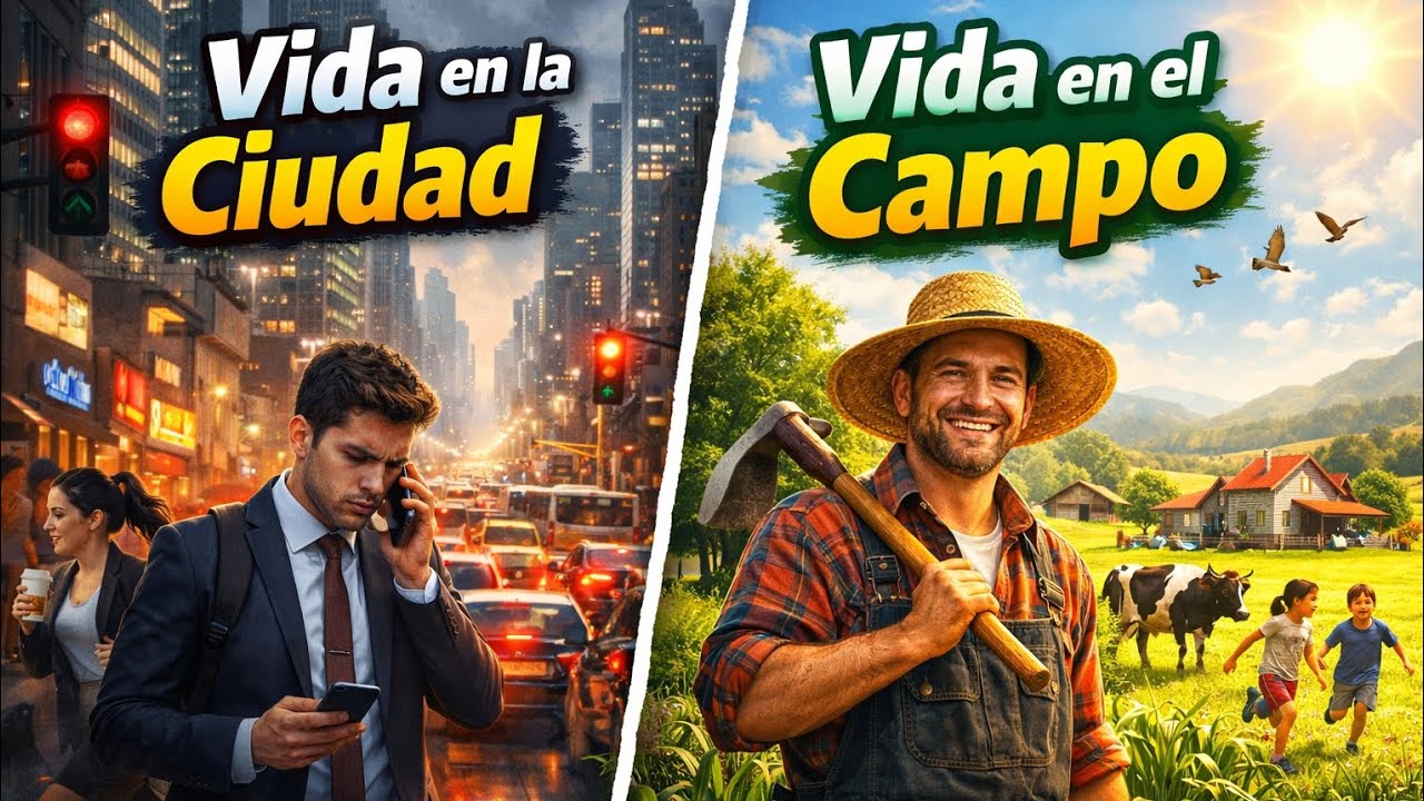 City Life vs Village Life: Find Your Perfect Lifestyle!|Spanish podcast conversation|