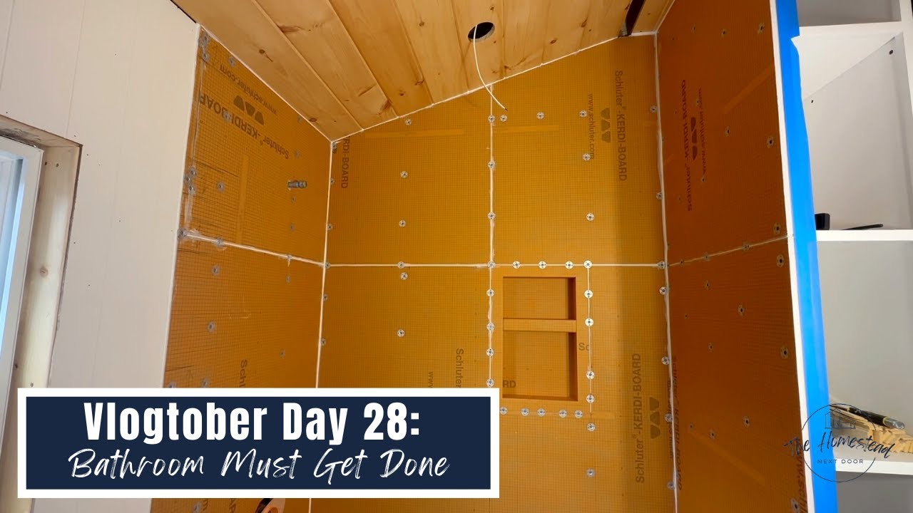 VLOGTOBER DAY 28: MORE WORK IN THE BATHROOM, WILL IT GET DONE IN TIME?
