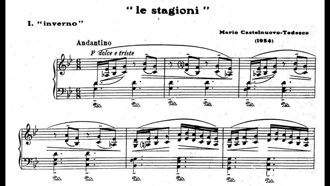 Mario Castelnuovo-Tedesco - Le stagioni, Op.33